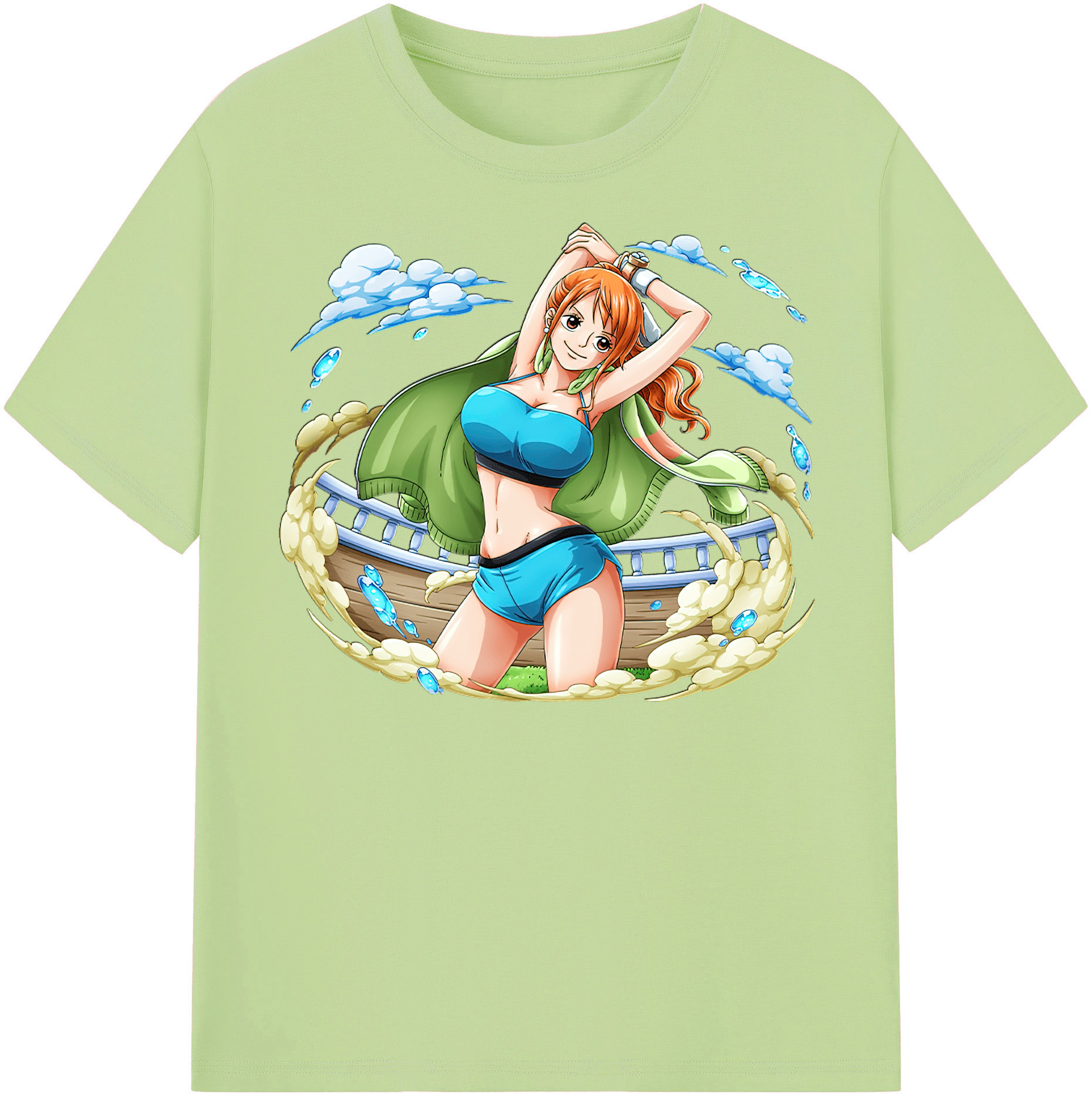 ワンピース ナミ ONE PIECE Nami 綿100％半袖Tシャツ（フロントプリント）